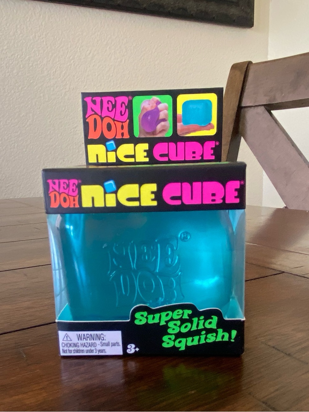 Nee Doh Nice Cube Super Solid Squish! - Blue